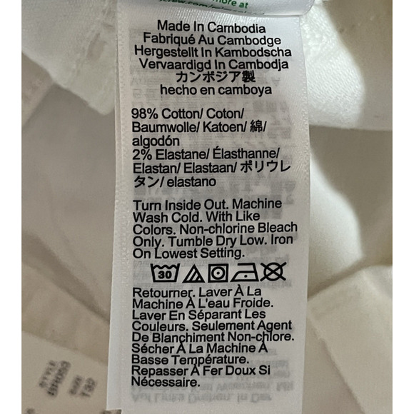 J Crew Factory Wide Leg Cop Jean Womens 32T Tall White Denim High Rise Raw Hem - Picture 8 of 9